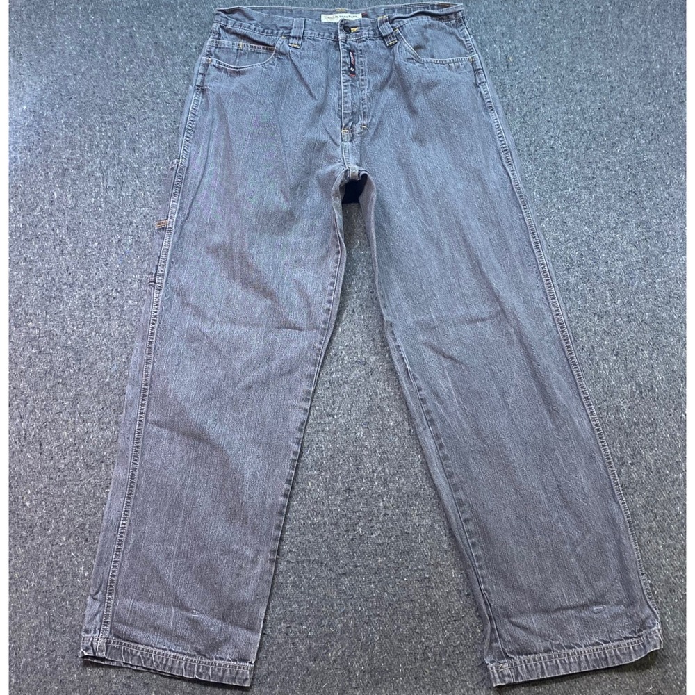Ecko Unltd Marc Ecko Jeans Sz 38 Mens Black Skater Grunge Baggy Carpenter Denim